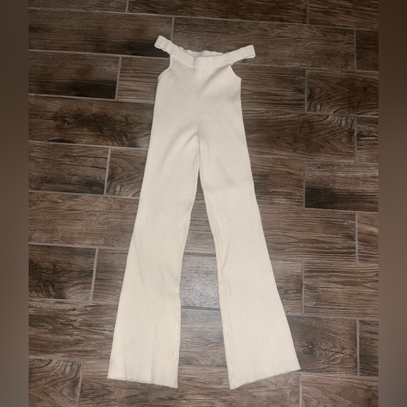 Camila Coelho Pants - Camila Coelho ribbed cream Jumpsuit